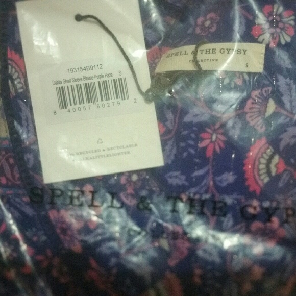 New spell dahlia Bravehearts short sleeve blouse S - Picture 8 of 8